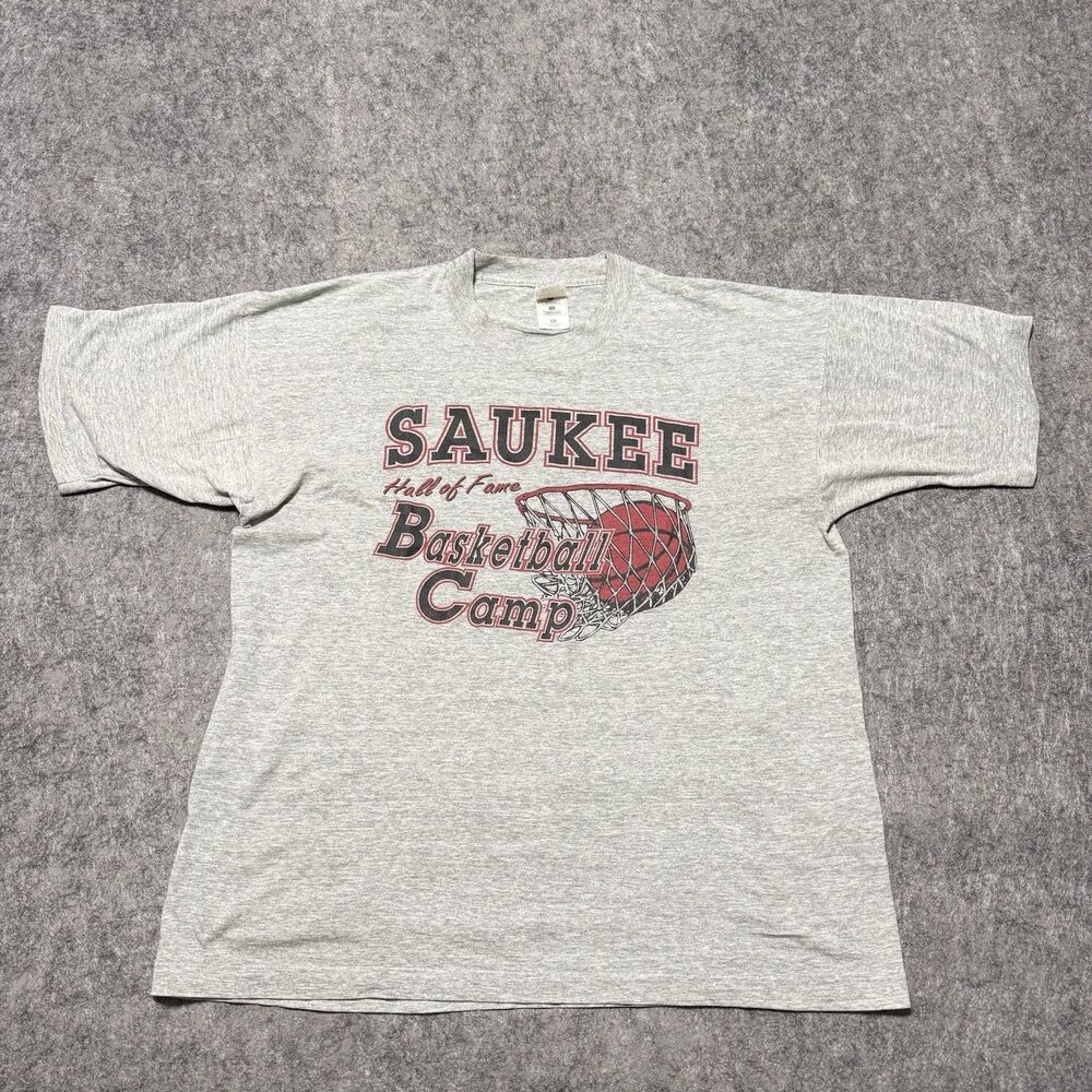 VTG 90s Fruit of the Loom Best Single Stitch Pittsfield Saukees Basketball XL